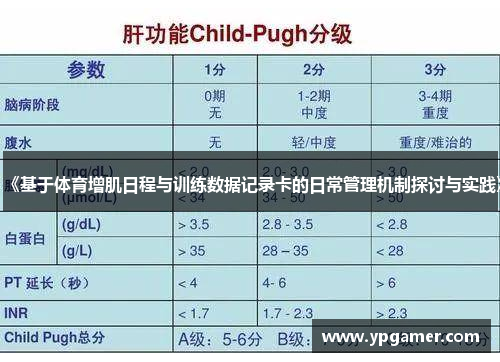 《基于体育增肌日程与训练数据记录卡的日常管理机制探讨与实践》